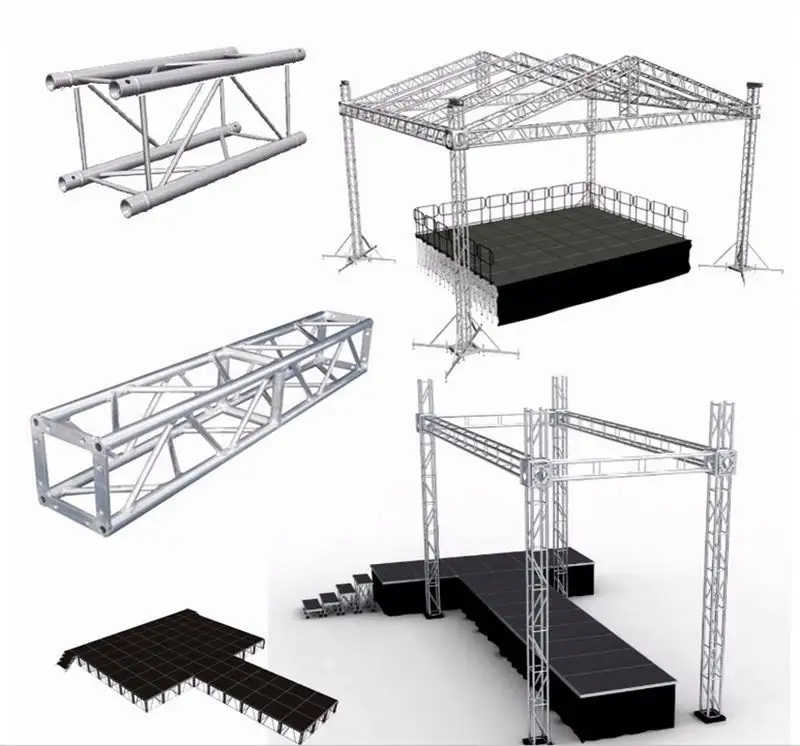 Hoge Kwaliteit Truss Aluminium Spigot Truss Voor Decoratie Licht Kleine Podium Verlichting Truss