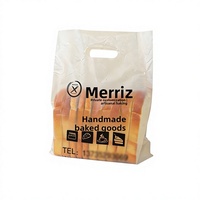 Sac de transport personnalisé épaissi en PE transparent avec poignée intégrée, grande capacité, pour emballage de fruits, bols, desserts, pâtisseries, boutiques de gâteaux, Anhui