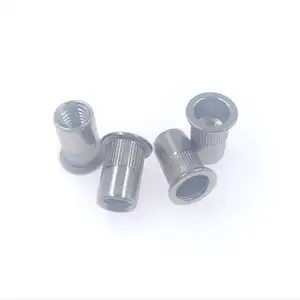 Tuerca de remache M6 de acero inoxidable, remache ciego A2 SUS 1000, inserción de cabeza plana de remache, 304 Uds.