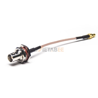 Adaptateur coaxial RF 50 Ohms, câble RG316, connecteur femelle BNC à embout femelle SMB