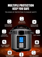 Cuisinière à riz multifonctionnelle 12-en-1 avec écran LED intelligent en acier inoxydable