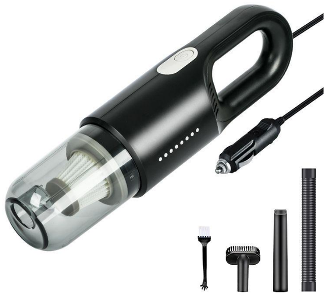 Automatic Electric DC12V Cordless ABS Black Portable Vehicle Vacuum Cleaner Handheld Auto Cleaner 0.5L-1L 5+ Nozzles