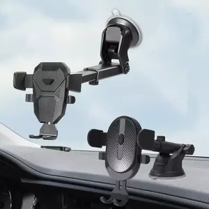 2 In 1 Hot Air Vent Phone Cradle Car Mount Phone Holders Stand Suction Cup For Windshield Dashboard Car Mobile Phone Holders