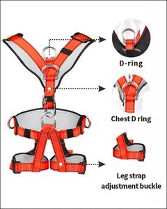 Ajustável Poliéster Full Body <span class=keywords><strong>Safety</strong></span> <span class=keywords><strong>Harness</strong></span> cintura Suporte Belt para Uso Industrial para Escalada Montanhismo Rock Tree Trabalho - Product Image 2