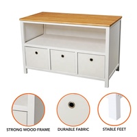 Meuble TV moderne en bois avec 3 tiroirs de rangement pliables pour salon, chambre, hall et meubles de maison de ferme