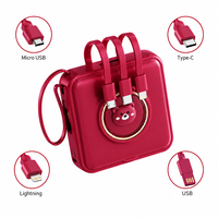 Espejo de Maquillaje Personalizado con Banco de Energía de 10000 mAh, Accesorios de Belleza, Regalo para Mujeres y Niñas