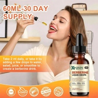 Gouttes liquides de berbérine 60 ml, cannelle de Ceylan, melon amer, complément alimentaire, OEM, ODM, marque privée