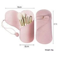 Nouvelle Trousse de Maquillage Portable en Forme de Cœur, Style Tendance, pour Pinceaux et Accessoires