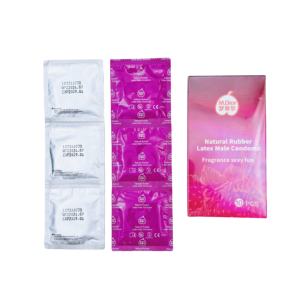 Preservativos masculinos cuadrados <span class=keywords><strong>de</strong></span> silicona extra sensible con suave sabor a <span class=keywords><strong>fresa</strong></span> látex <span class=keywords><strong>de</strong></span> caucho natural lubricación extra para hombres - Product Image 6