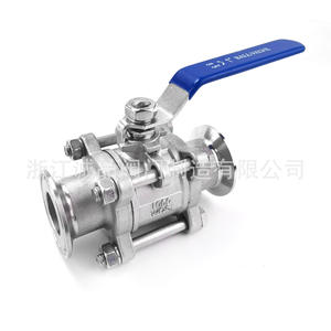 Robinet à boisseau sphérique à installation rapide Q81F-16 en acier inoxydable 304 et 316L, type de raccord à compression en trois parties en acier moulé pour fluides gazeux - Product Image 1