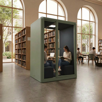 Cabine de réunion acoustique moderne insonorisée pour 2 à 4 personnes, espace de collaboration privé et silencieux, espace de travail modulaire pour bureau