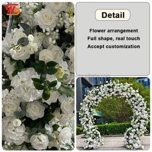 Arco de Flores de Seda Blanca para Decoración de Pasillo de Ceremonia de Boda, Ideal para Fotos - Product Image 2