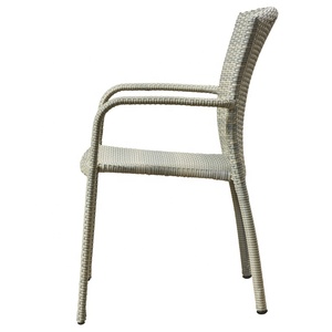 Bianco moderno Patio <span class=keywords><strong>vimini</strong></span> 5 pezzi Set da pranzo mobili giardino esterno portico in alluminio Rattan tavolo e 4 posti sedie - Product Image 4