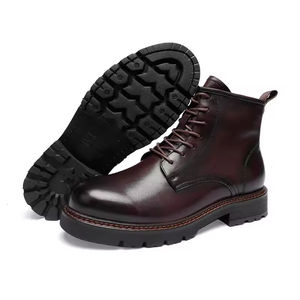 Nouvelles Bottes Montantes en Cuir Véritable 2025 pour Hommes, Lavables, Fabriquées à la Main par Goodyear, Style Rétro Amekaki, Idéales pour le Travail - Product Image 3