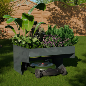 Abri pour tondeuse robot avec jardinière, en acier galvanisé résistant aux intempéries et aux UV, pour le rangement de tondeuses automatiques en extérieur - Product Image 1