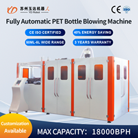 Machine de soufflage de bouteilles entièrement automatique avec écran tactile PLC, 4 cavités, haute vitesse, pour la fabrication de bouteilles en plastique de 50 ml à 2 L
