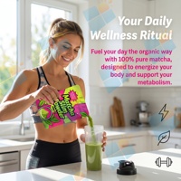 Poudre de Matcha Minceur Marque Blanche 100% Naturelle, Boisson au Thé Vert, Remplacement de Repas pour le Remodelage Corporel, Soutien à la Santé Intestinale et au Métabolisme