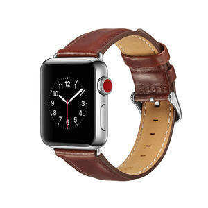 Correa de Reloj de Cuero Genuino Encerado al Aceite, Duradera, para Hombre y Mujer, Compatible con <span class=keywords><strong>Apple</strong></span> <span class=keywords><strong>Watch</strong></span> - Product Image 4