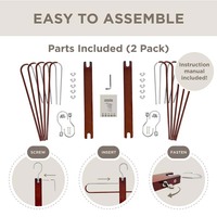 Lot de 2 cintres pour pantalons, peu encombrants, en bois de hêtre européen, écharpe, organisateur de placard, cintres pour jeans