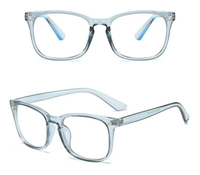 Lunettes de lecture rétro anti-lumière bleue, monture carrée en acier, style classique unisexe, monture complète, vente en gros personnalisée