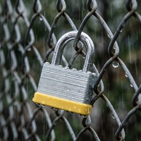 Cadenas en acier inoxydable laminé 50 mm, résistant aux intempéries, étanche, antirouille, avec anse renforcée, à clé, pour portail, clôture, extérieur, vente en gros