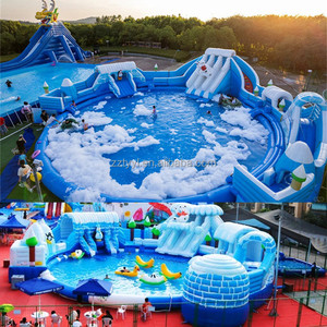 Le toboggan aquatique de parc <span class=keywords><strong>d</strong></span>'attractions <span class=keywords><strong>pour</strong></span> enfants peut être rangé parc aquatique jouets flottants piscine gonflable étang à poissons - Product Image 4