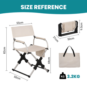 Chuyên nghiệp Trọng lượng nhẹ nhôm gấp ghế câu cá di động giám đốc ghế cho công viên ăn uống ngoài trời du lịch thiết kế hiện đại - Product Image 6