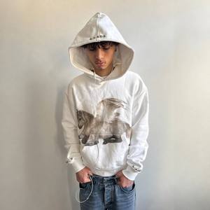 Fabricante de Ropa, Sudadera con Capucha Personalizada de Algodón y Felpa, Estilo Y2K Grunge, con Gráfico de Caballo Alado de Pegaso y Tachuelas, para Hombre - Product Image 3