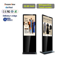 Kiosco con Pantalla Táctil WiFi para Interiores, Centros Comerciales, Señalización Digital Interactiva de 55 Pulgadas, Pantalla LCD Publicitaria