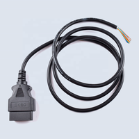 1500mm 16 pines 16Core J1962 OBD OBD2 OBDII macho a herramienta de diagnóstico de extremo de apertura