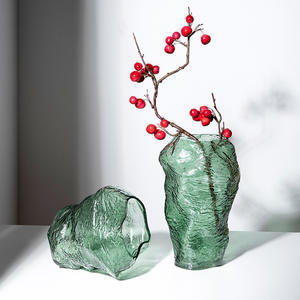Vaso in Vetro Creativo Stile Europeo <span class=keywords><strong>con</strong></span> Motivo Giglio e Montagna, Vaso Decorativo per Fiori e Arredamento Casa - Product Image 4