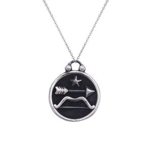 Collana di 12 <span class=keywords><strong>segni</strong></span> <span class=keywords><strong>zodiacali</strong></span> in acciaio inox ciondolo elegante ciondolo di moda gioielli regalo catene lunghe collane all'ingrosso - Product Image 4