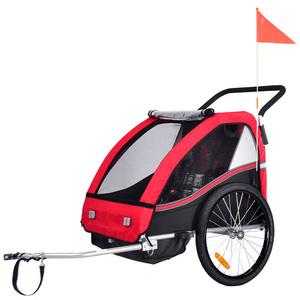 <span class=keywords><strong>Porte</strong></span>-vélo pliable 2-en-1 de qualité supérieure pour animaux de compagnie bébé enfant remorque - Product Image 2