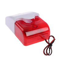 12V/24V Alarma de incendio con cable rojo Sirenas estroboscópicas Luz de tono alto/Alertas de sonido Sirena estroboscópica para sistemas de alarma