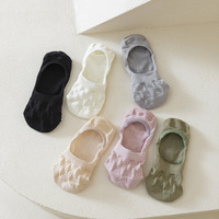 Chaussettes courtes en coton pour femmes avec logo personnalisé, respirantes et antidérapantes, design invisible, taille unique, vente en gros, chaussettes invisibles