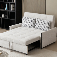 Sofá Cama de Tela Estilo Crema 2026, Doble Uso, Moderno, Multifuncional, Plegable, Extensible, Diseño para Apartamentos Pequeños