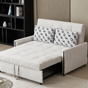 Ghế <span class=keywords><strong>sofa</strong></span> giường đa năng kiểu kem năm <span class=keywords><strong>2026</strong></span>, chất liệu vải, thiết kế hiện đại, gấp gọn, kéo ra được, phù hợp với căn hộ nhỏ. - Product Image 2