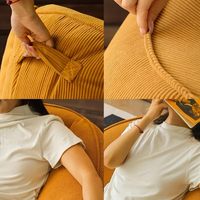 Housse de pouf pour chaise de lecture et de détente, type nid humain ou pour chien, sans rembourrage, pour salon et balcon