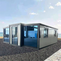 Kit de maison modulaire portable tout compris de 20 pieds pour bureau à domicile hôtel villa avec chambre salle de bain et meubles en acier