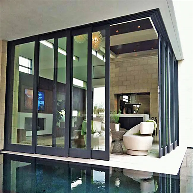 Living room and balcony large floor-to-ceiling Windows and glass sliding doors Sun room partition sliding doors design