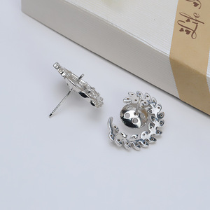 Accesorios para Aretes de Plata S925, JG5337, Estilo Borla, Versión Coreana, Soporte para Perlas de 10-11 mm, Perlas Sueltas para Aretes - Product Image 4