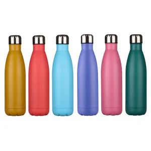Vakuum isolierte Wasser flasche Auslaufs ichere Cole-Flasche Versand fertige Wasser flaschen 17oz Gym Anwendbar für kochendes Wasser Metall