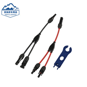 MC4 Photovoltaic Y Type <b>Connector</b> Splitter 1 To 4 <b>Solar</b> <b>Panel</b> Junction For RV Modification - Product Image 1