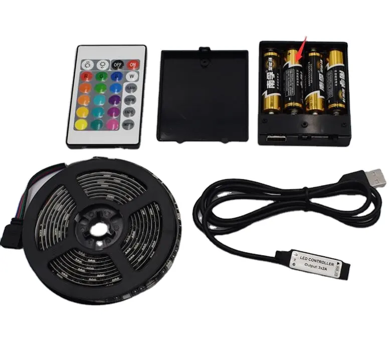 5V USB or battery Powered TV LED Backlights RGB color TV LED Strip Rope Lights with Remote control PC Background Lighting