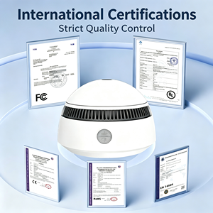 Détecteur <span class=keywords><strong>de</strong></span> fumée et <span class=keywords><strong>de</strong></span> chaleur sans fil <span class=keywords><strong>interconnecté</strong></span> UL217 avec alerte par application et fixation au plafond pour la sécurité résidentielle - Product Image 3
