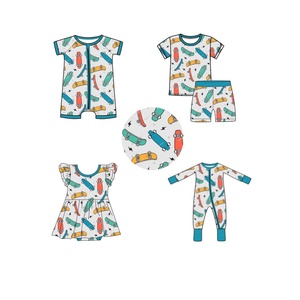 ชุดนอนไม้ไผ่สำหรับเด็กทารกชุดติดกันชิ้นเดียวชุดบอดี้สูทแบบมีซิปใยวิสคอสทำจากไม้ไผ่พร้อมส่ง - Product Image 3