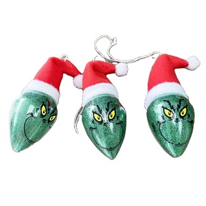 Bestseller Pallina di Natale Preferita dai Bambini, Ciondolo in Plastica con Motivo <span class=keywords><strong>Grinch</strong></span> per Decorazioni Natalizie - Product Image 2