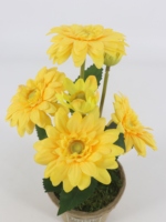 Bunga Daisy Buatan Berkualitas Tinggi Warna Merah Putih Kuning, Bunga Kain Real Touch dalam Jumlah Besar untuk Dekorasi Pernikahan dan Rumah