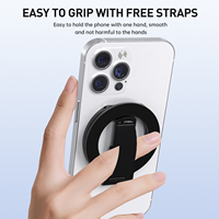 Support de téléphone portable universel pliable à 360° en alliage d'aluminium anti-corrosion avec aimant puissant et design personnalisé