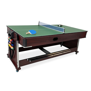 Nueva <span class=keywords><strong>mesa</strong></span> <span class=keywords><strong>de</strong></span> juego <span class=keywords><strong>multifuncional</strong></span> 4 en 1 <span class=keywords><strong>de</strong></span> Color marrón, <span class=keywords><strong>mesa</strong></span> <span class=keywords><strong>de</strong></span> <span class=keywords><strong>billar</strong></span> <span class=keywords><strong>de</strong></span> 7 pies con juego <span class=keywords><strong>de</strong></span> comedor <span class=keywords><strong>de</strong></span> hockey <span class=keywords><strong>de</strong></span> aire <span class=keywords><strong>de</strong></span> ping pong - Product Image 4